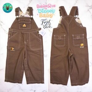 Babies R Us 24 M Baby Overalls Winnie The Pooh Tigger Brown Canvas Cargo Vintage